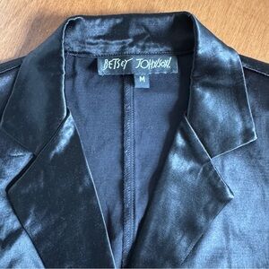 Vintage Y2K Betsy Johnson Satin Blazer Medium